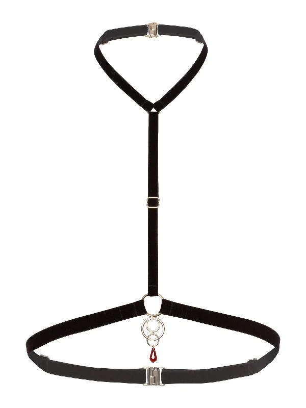 Nipple covers for under sheer tops-Chest Harness - Rayne