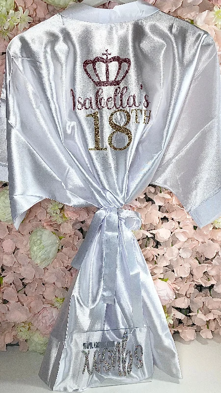Women's robes for luxurious post-bath experience-Personalised Robe - Ivory