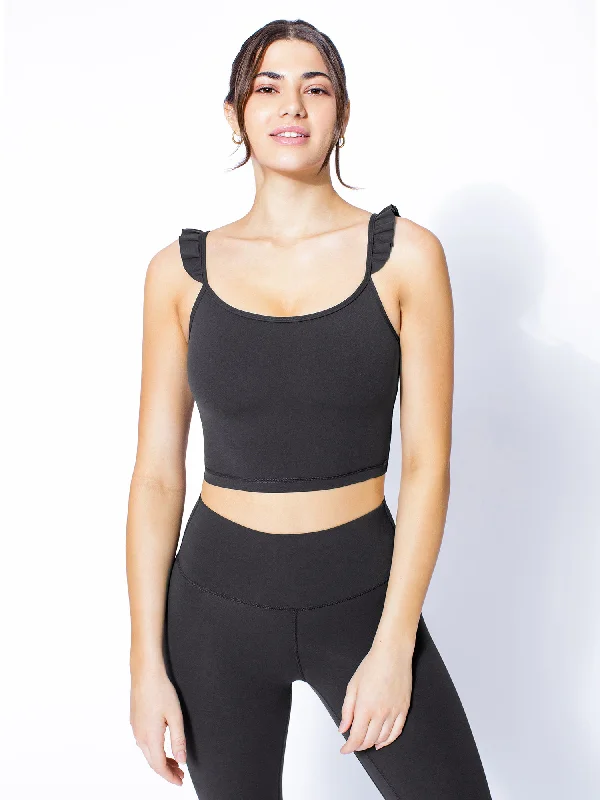 slow fashion camisoles handmade-RUFFLED SIMPLICITY TANK, LIMESTONE