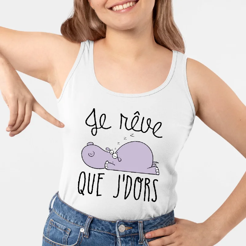 fair trade tanks ethical-Débardeur Femme Je rêve que je dors