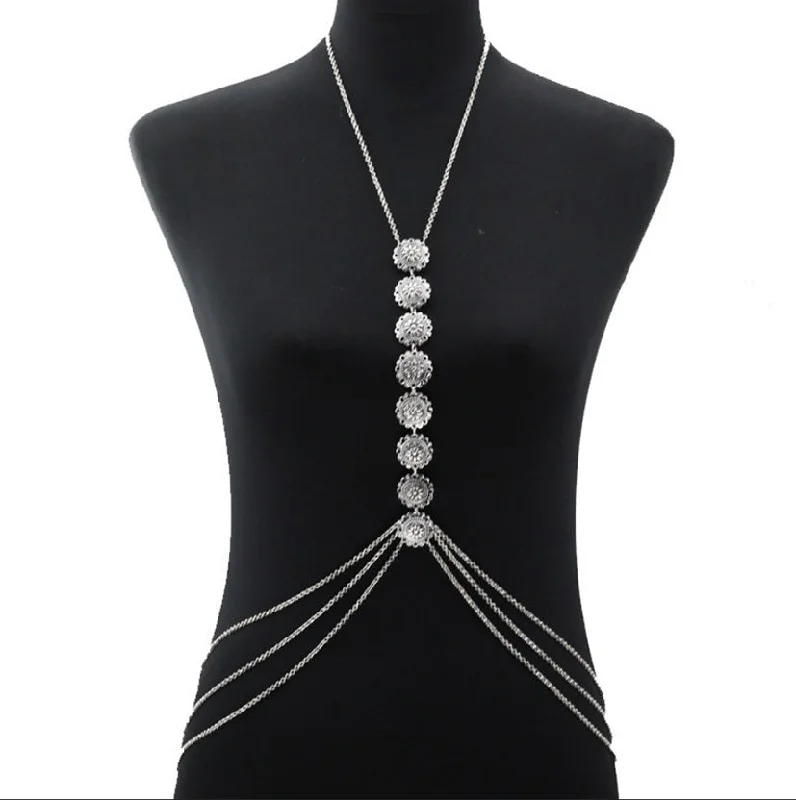 Nipple covers for body-shaping style-Hot Silver Body Chain for Women and Girls Bikini Beach Belly Waist Chain Necklace Harness Sexy Crossover Body Belly Chains Nipple covers for body-shaping style-Hot Silver Body Chain for Women and Girls Bikini Beach Belly Waist Chain Necklace Harness Sexy Crossover Body Belly Chains