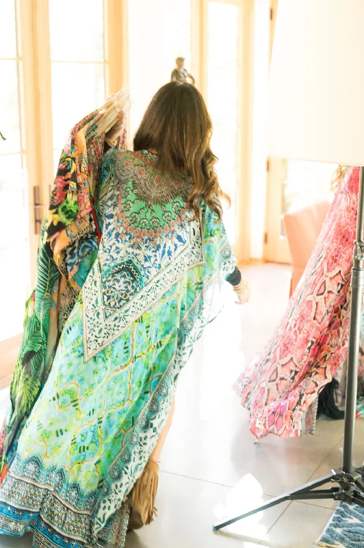 Women's robes with stylish design-Blakeline Kimono: Green With Envy