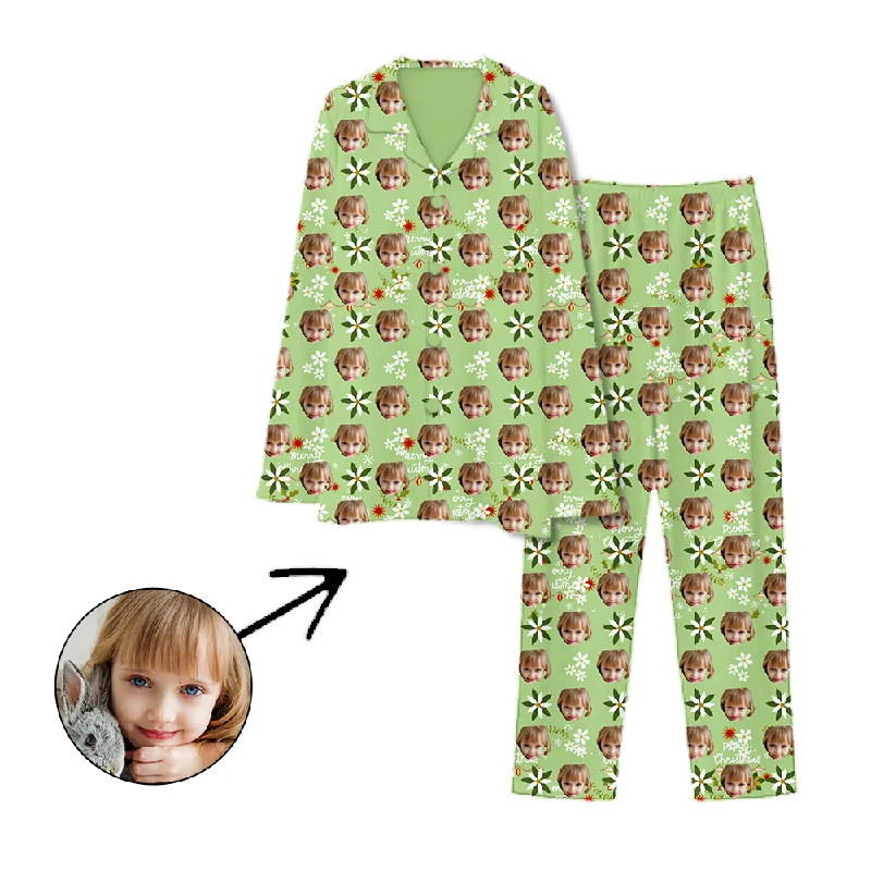 Mother and kid same suit for special occasions-Personalised Pyjamas Beauty Flowers
