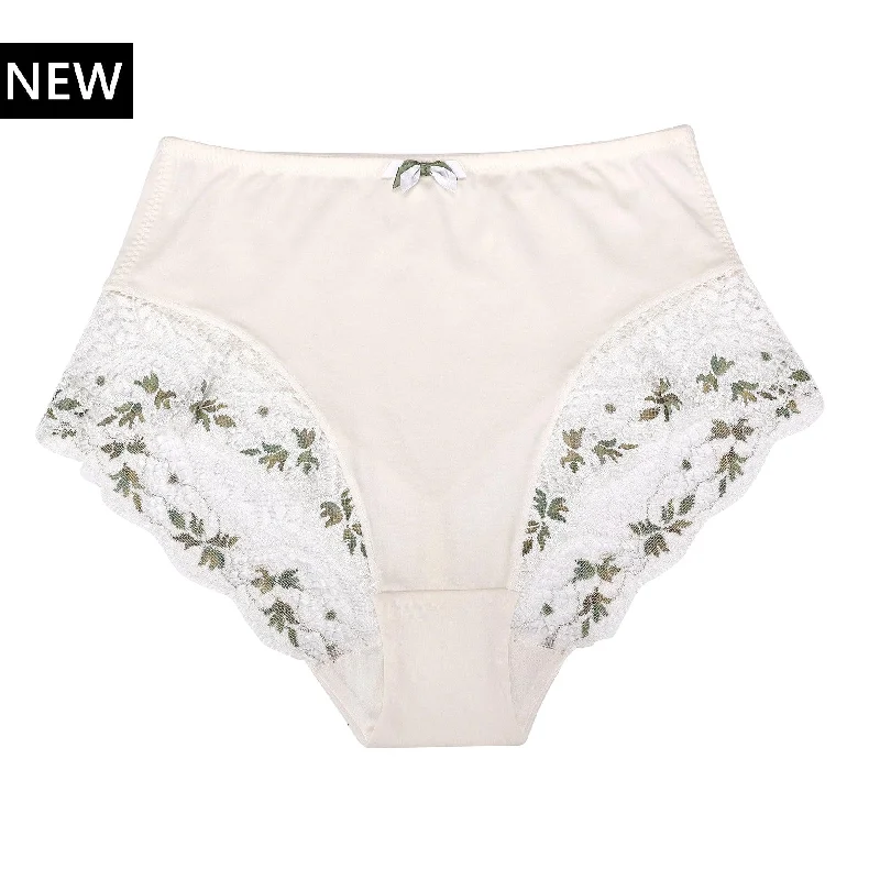Women's panties with low-rise design for a trendy style-Nova - High Waisted Silk & Organic Cotton Full Brief Women's panties with low-rise design for a trendy style-Nova - High Waisted Silk & Organic Cotton Full Brief