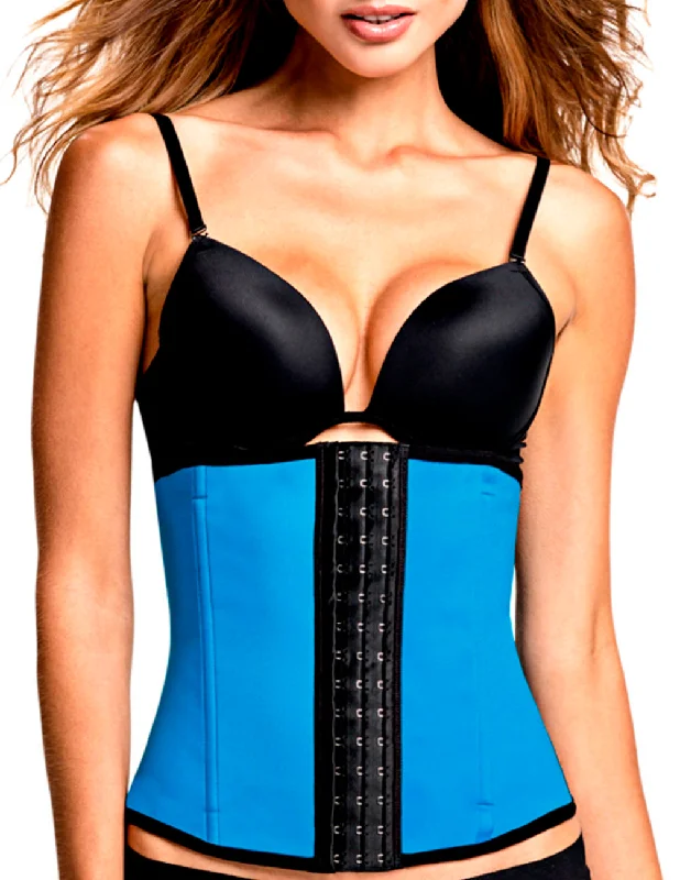 Sexy lingerie with satin finish-TrueShapers 1061 Latex free Workout Waist Training Cincher Color Turquoise Sexy lingerie with satin finish-TrueShapers 1061 Latex free Workout Waist Training Cincher Color Turquoise