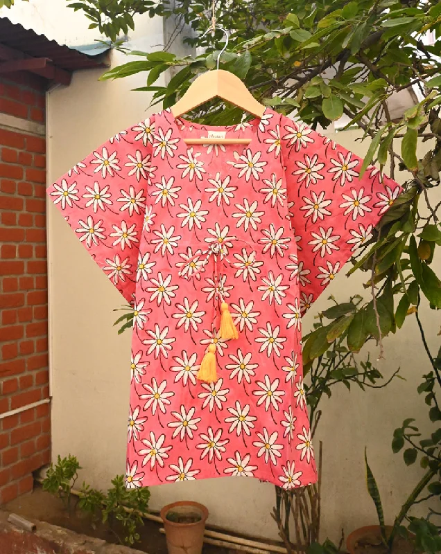 Mother and kid same suit with trendy patterns-Whoopsie Daisy Cotton Kaftan for Girls