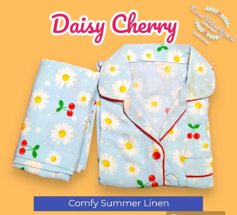Matching mother and kid same suit with playful designs-Daisy Cherry