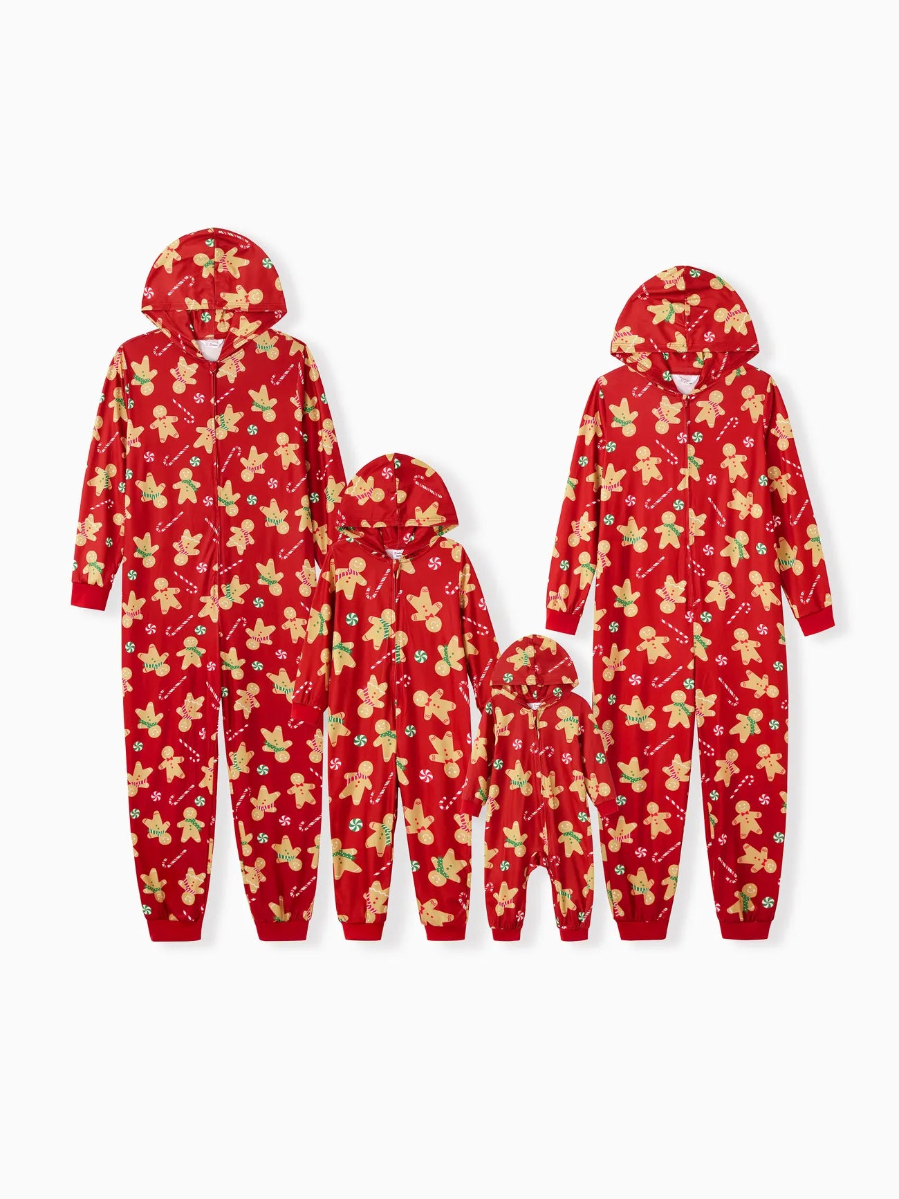 Mother and kid same suit for short weekend getaways-Printed Christmas Gingerbread Patterned Family Matching Set