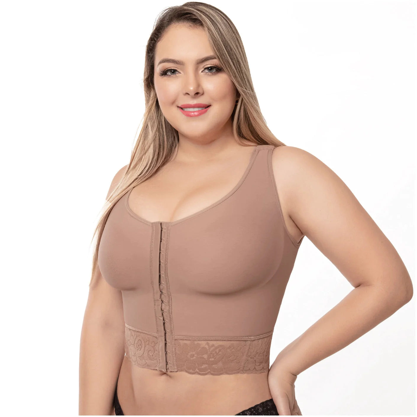 Bras for enhancing recovery posture-Waist-Length High-Support Bra