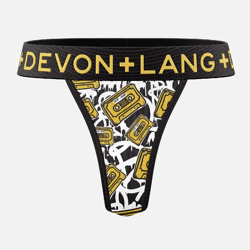 Women's panties for fuller figures-Bria V-Thong - Cassette