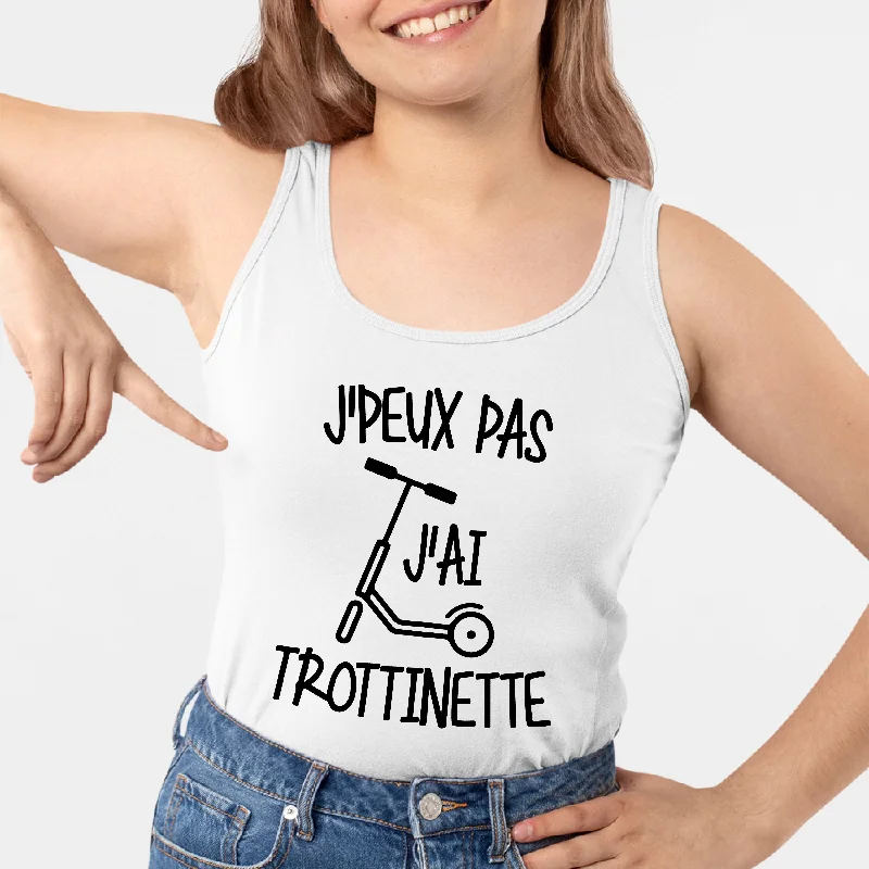 cashmere blend luxury tanks-Débardeur Femme J'peux pas j'ai trottinette