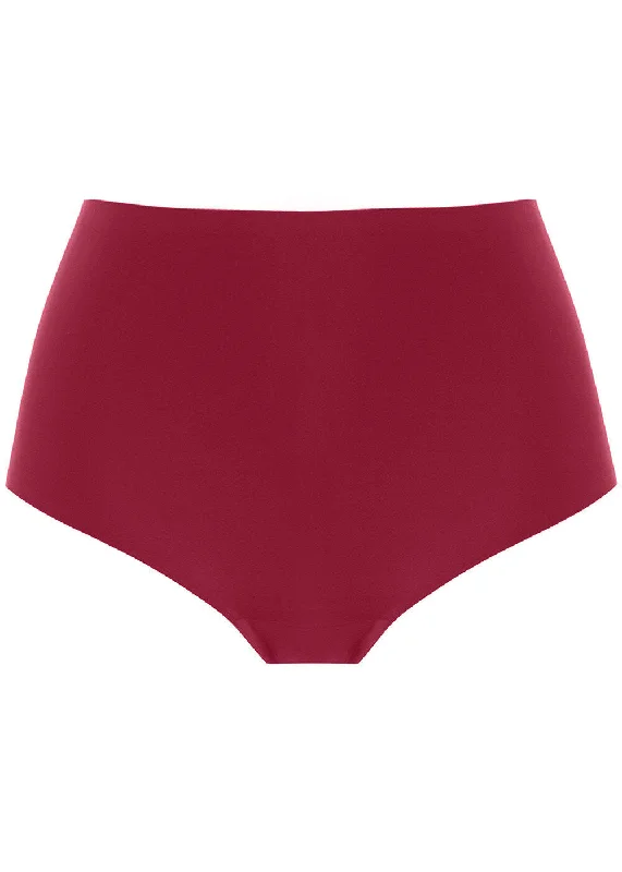 Women's panties with high coverage-Fantasie Smoothease Invisible Stretch Full brief Red