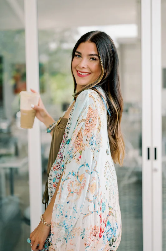 Soft robes for women with warm fleece texture-Blakeline Bubble Cape: Heaven