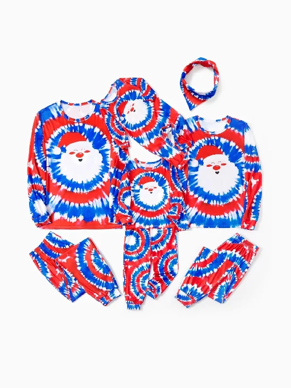 Matching mother and kid same suit with chic patterns-Christmas Santa Claus Pattern Family Set