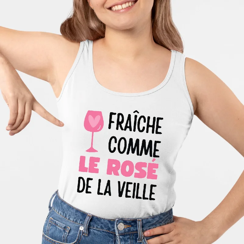 neon tanks rave outfits-Débardeur Femme Fraîche comme le rosé de la veille