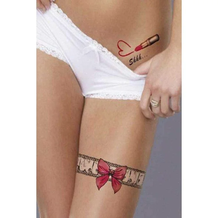 Nipple covers for a smooth, invisible bust line-SIMPLY IRRESISTIBLE TEMPORARY TATTOO SET