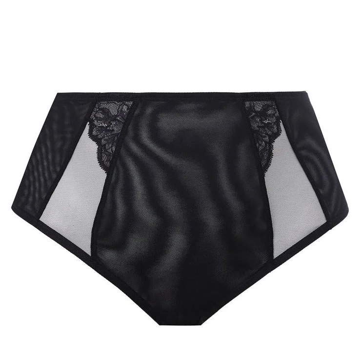 Sports panties for active women-Elomi Brianna Full Briefs Black
