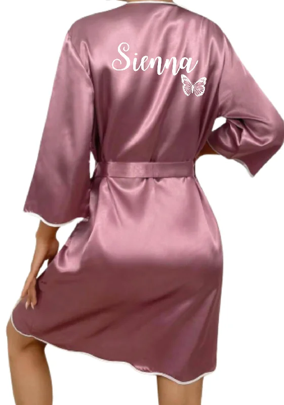Cozy cotton women's robes for everyday wear-Satin Robe | More Colours Available