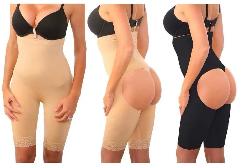 Padded bum shaper for tighter dress fitting-High Waist Butt Lifter & Thigh Trimmer