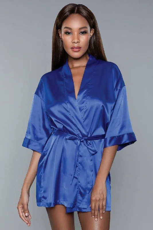 Trendy women's robes for comfort-Geovan Satin Night Robe RB
