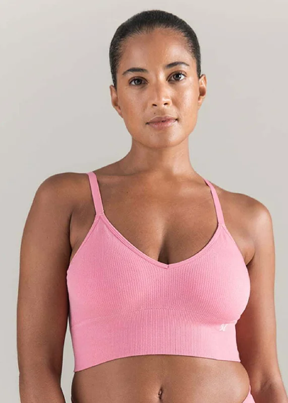Sexy lingerie sets with lace details-The TENCEL™ Seamless Bralette Rose Pink