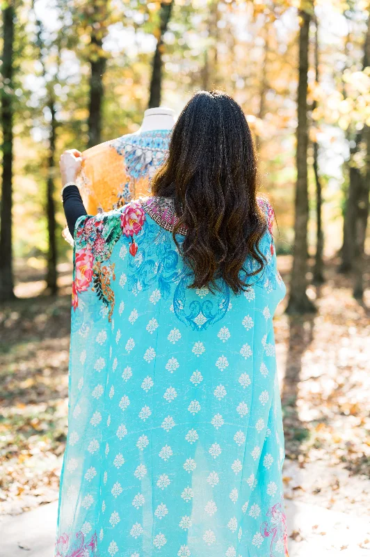 Trendy women's robes for comfort-Blakeline Kimono: Into the Sea