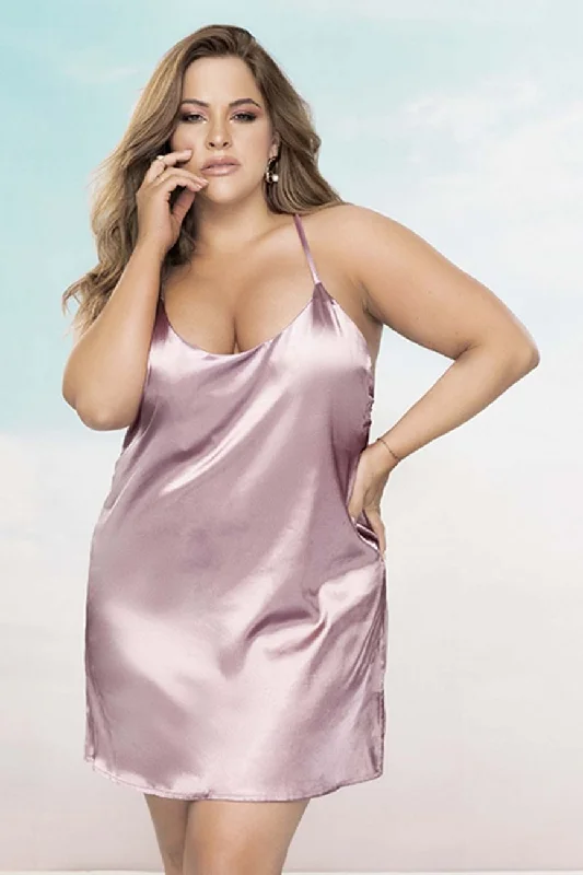Sexy lingerie for silky smooth feel-Mapale 7422X Babydoll Color Rosewood