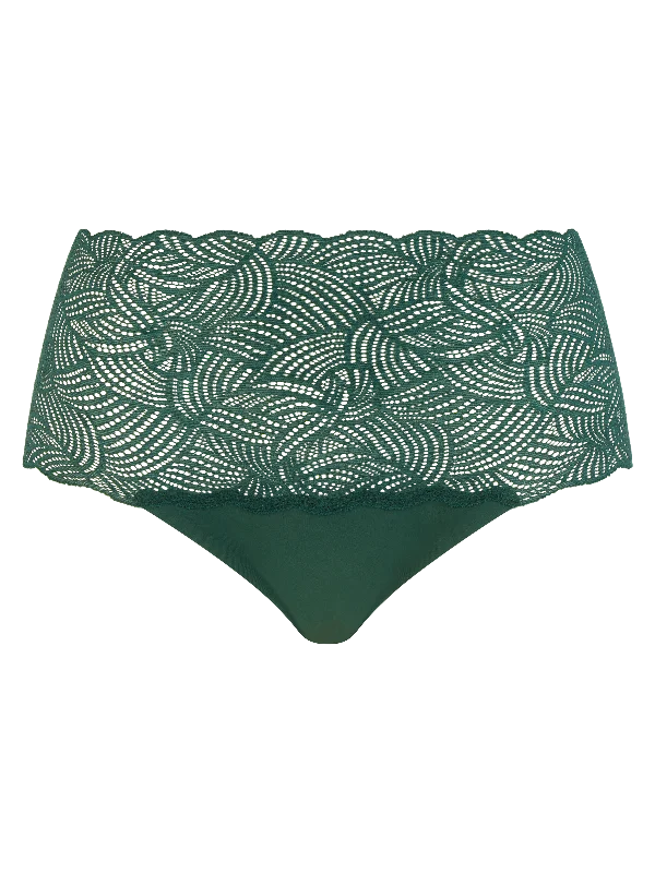 Women's panties with back lace detail for elegance-Chantelle Softstretch Lace High Waist Brief Empire green Women's panties with back lace detail for elegance-Chantelle Softstretch Lace High Waist Brief Empire green