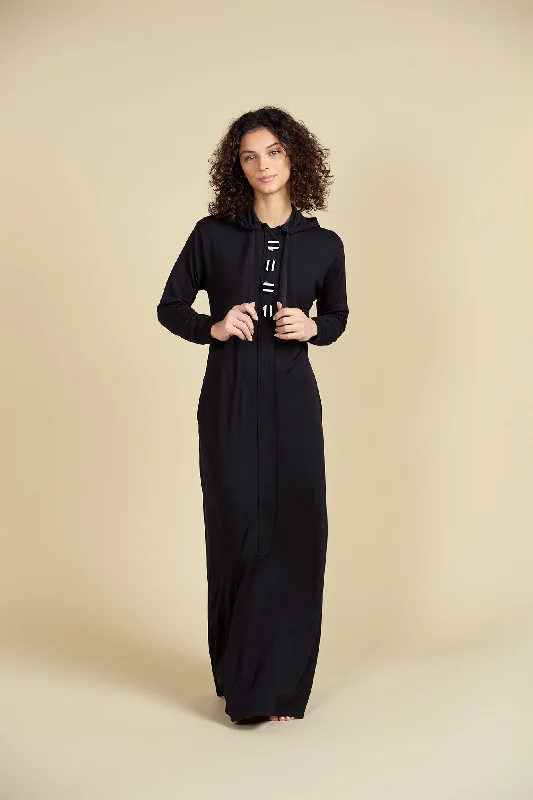 Women's robes with luxurious feel for relaxation-Buttoned Morning Robe