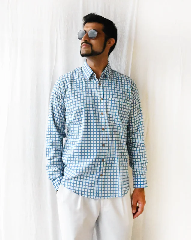 Family matching outfits mother and kid same suit-Crossroads Cotton Men's Shirt