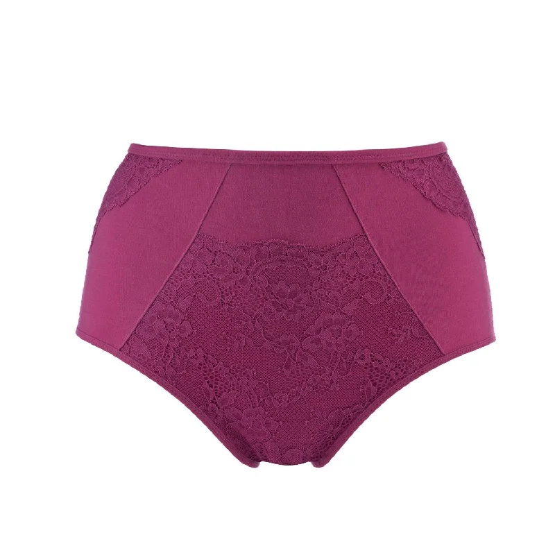 Women's panties for postpartum with breathable fabric-Fuchsia - High Waisted Silk & Organic Cotton Full Brief Women's panties for postpartum with breathable fabric-Fuchsia - High Waisted Silk & Organic Cotton Full Brief