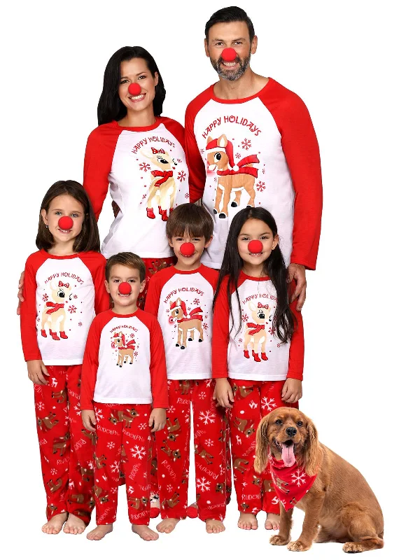 Matching mother and kid same suit with cozy fabrics-Family Matching Rudolph the Red-Nosed Reindeer Clarice Pajama 3 Piece Set Matching mother and kid same suit with cozy fabrics-Family Matching Rudolph the Red-Nosed Reindeer Clarice Pajama 3 Piece Set