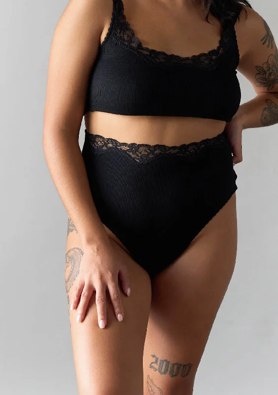 Bikini panties for women with style-TANGA HIGH WAIST DE ALGODÓN PRONOIA