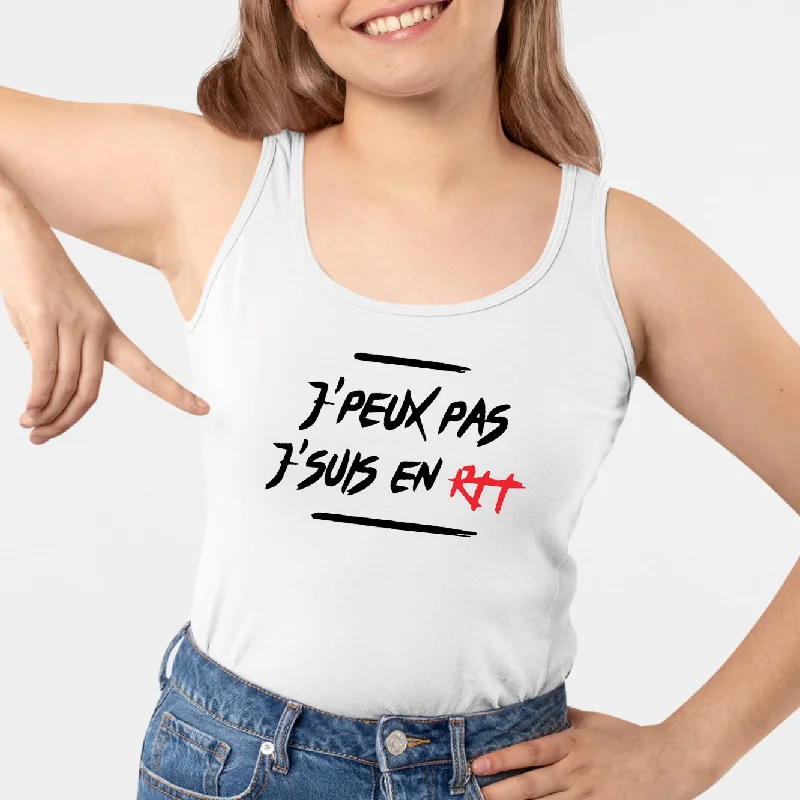 odor-resistant camisoles tech-Débardeur Femme J'peux pas j'suis en RTT