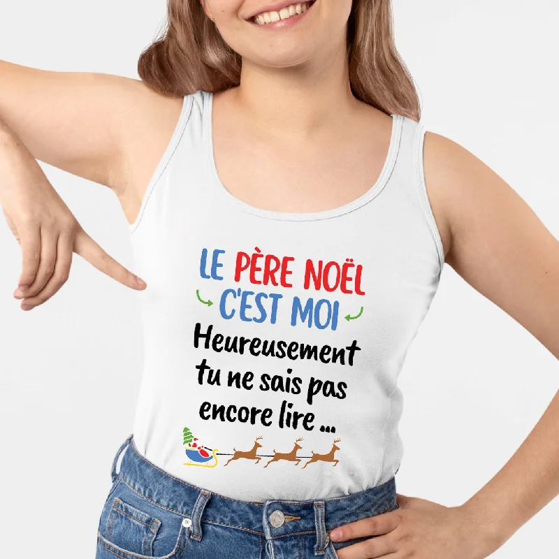 cropped camisoles for high-waist pants-Débardeur Femme Le Père Noël c'est moi
