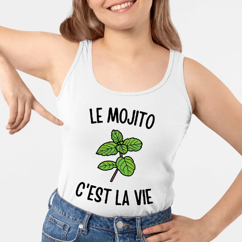 workout tanks matching shorts-Débardeur Femme Le mojito c'est la vie