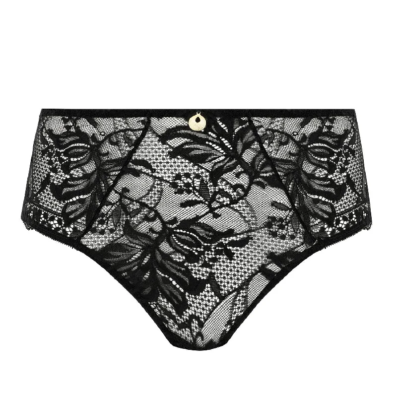 No-show panties for tight clothing-Aubade Gold Pleasure High-waist Brief Black Light