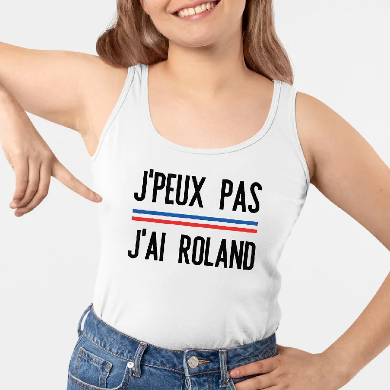 camisoles for under blazers office-Débardeur Femme J'peux pas j'ai Roland