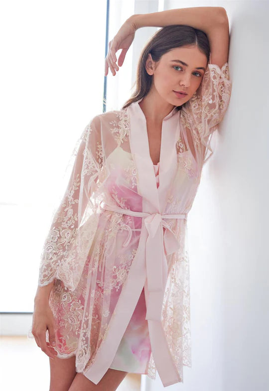 Women's robes with satin details for luxury-Rya Collection Darling Cover Up