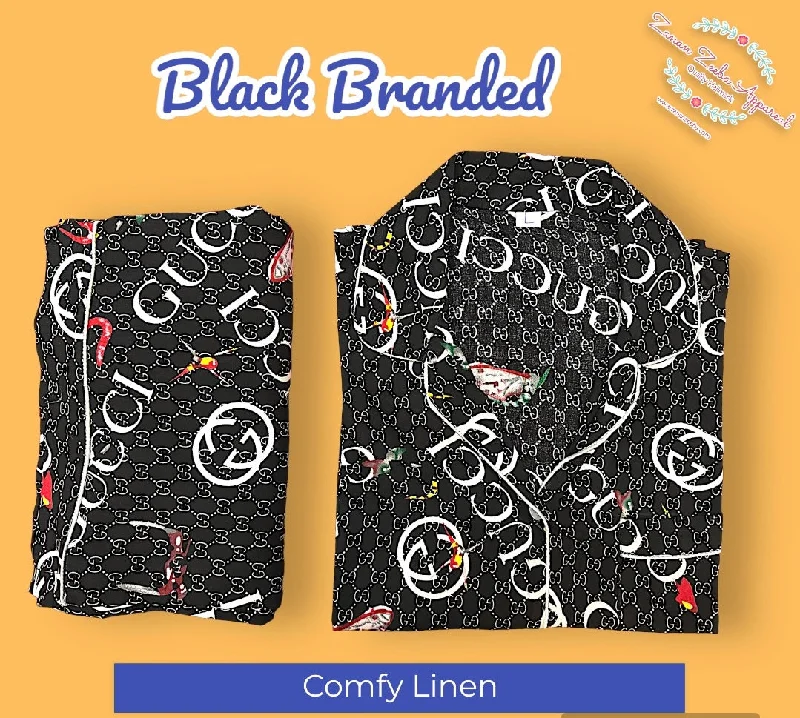Comfortable matching mother and kid same suit for every day-Black branded