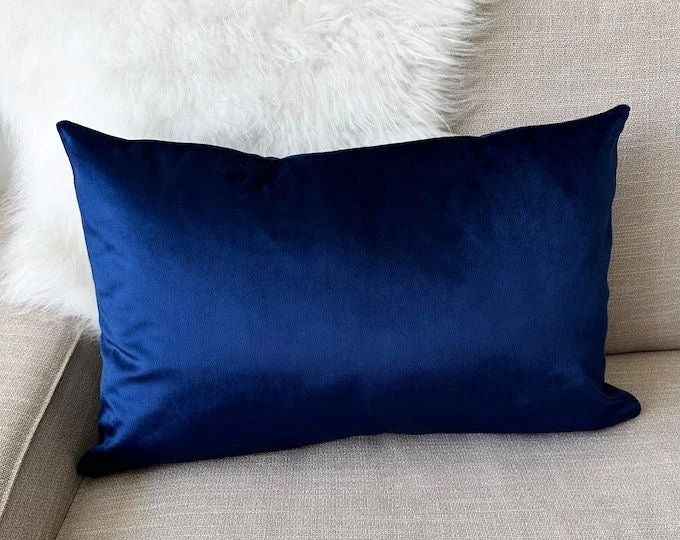 Trendy matching mother and kid same suit for stylish fun-Blue Velvet Pillow Cover