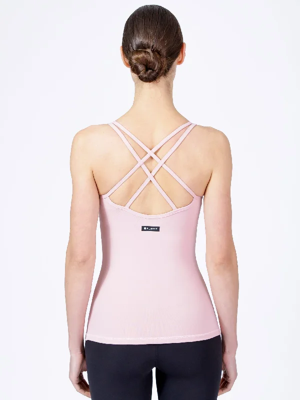 winter thermal tanks undershirts-ASANA TANK, BLUSH