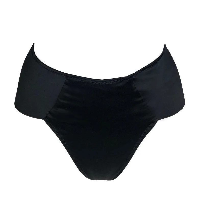 Women's panties with extra padding for support-Signature Satin High Waist Brazil