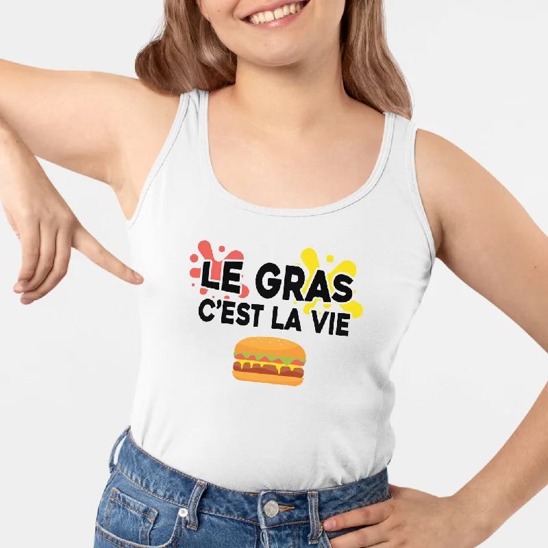 UPF 50+ sun protection tanks-Débardeur Femme Le gras c'est la vie