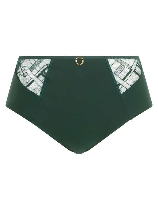 Comfortable women's panties with tummy support-Chantelle Graphic Support High Waisted Full Brief Empire Green Comfortable women's panties with tummy support-Chantelle Graphic Support High Waisted Full Brief Empire Green
