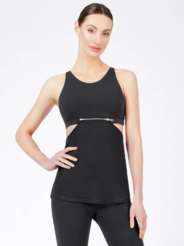 racerback tanks for workouts-TRANSFORM TANK, BLACK
