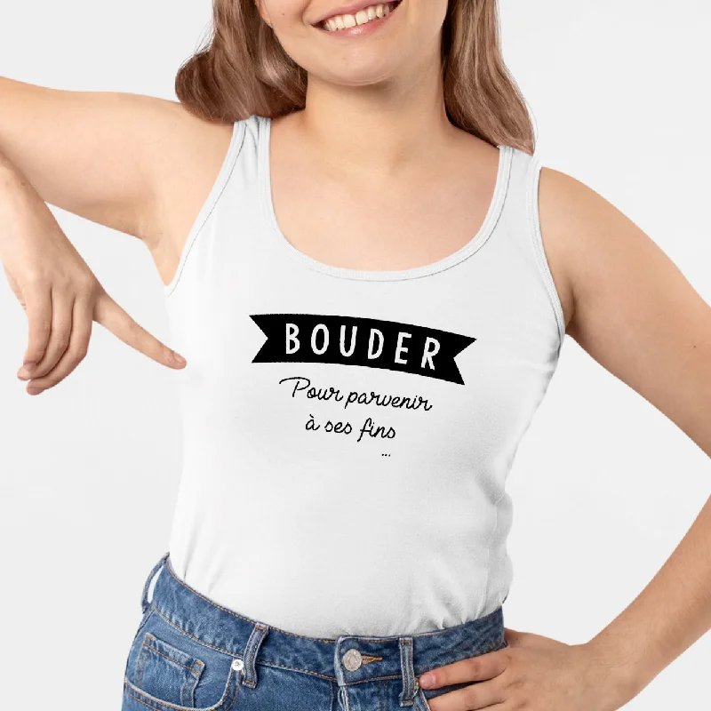 tanks with shelf bra support-Débardeur Femme Bouder pour parvenir à ses fins