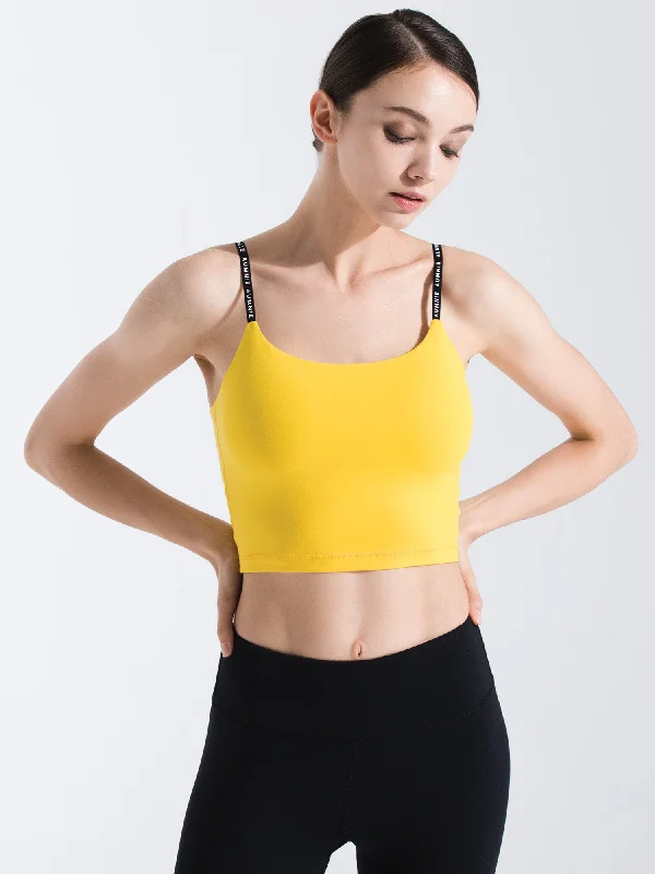 non-wire camisoles for comfort-CT LOGO TANK, SUNFLOWER