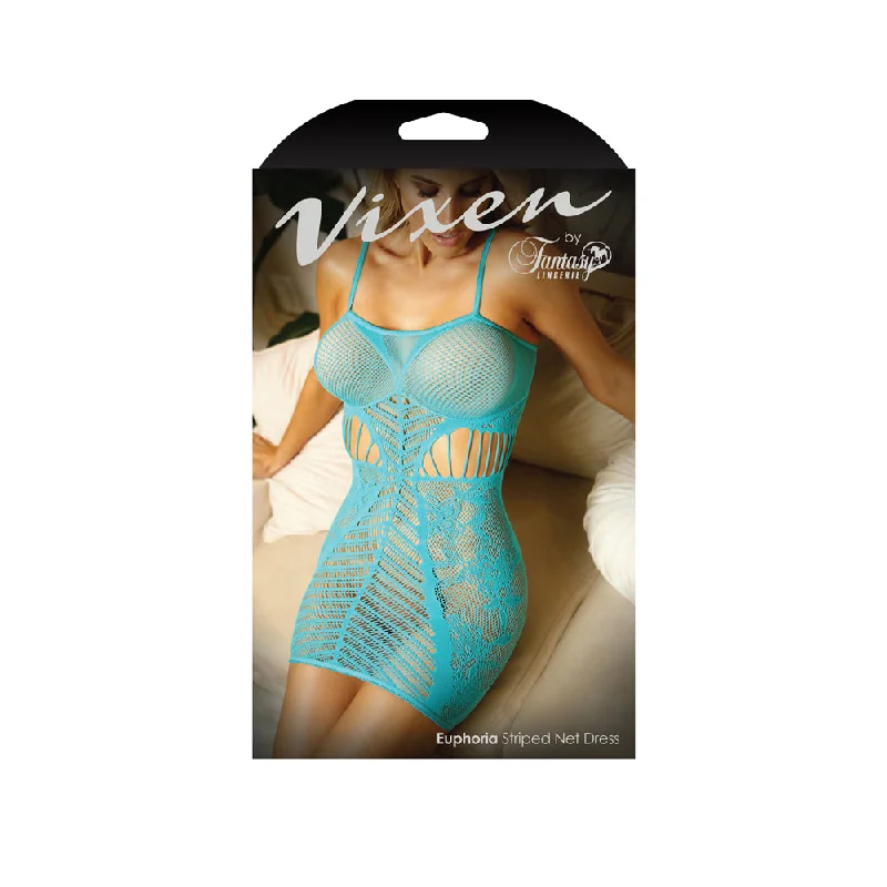 Sexy dress for perfect fit under heels-Euphoria Stripe Pattern Net Dress L/Xl