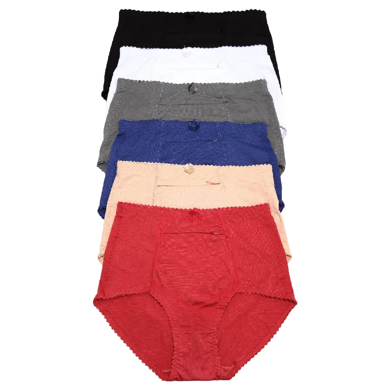 Women's panties for postpartum support-Cotton High Waist Girdle with Zippered Pocket (6-Pack) Women's panties for postpartum support-Cotton High Waist Girdle with Zippered Pocket (6-Pack)